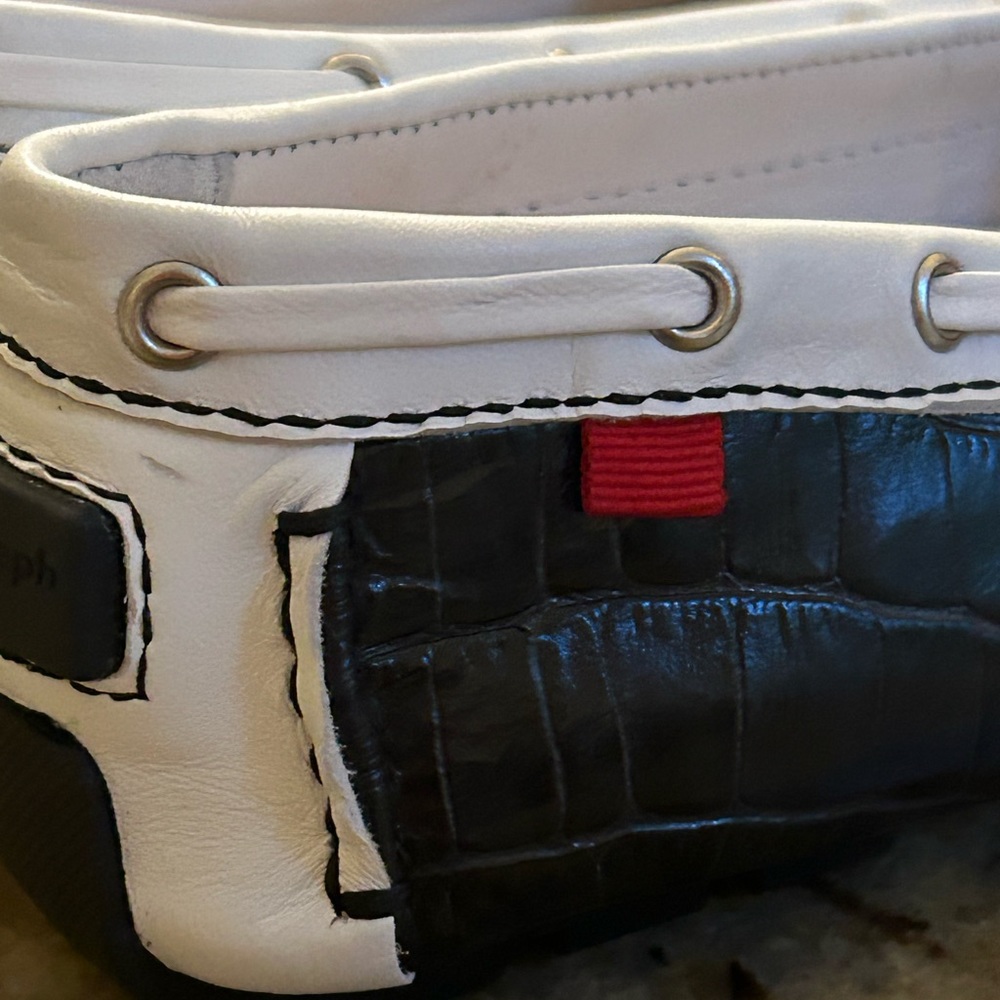 Marc Joseph Black and White Leather Loafers - Picture 13 of 16